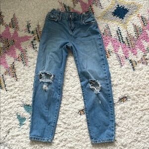 Forever 21 Blue Distressed Jeans Classic Style